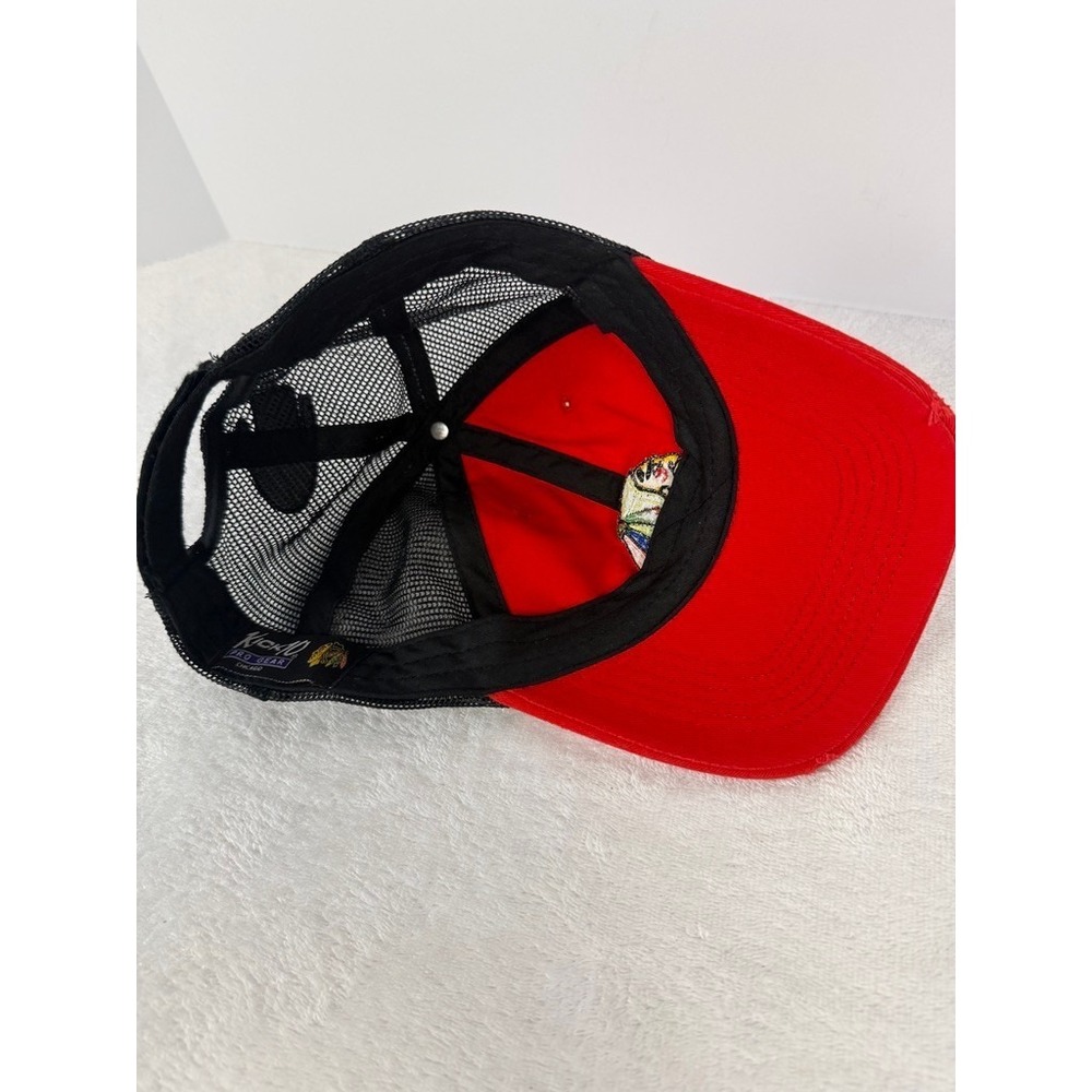 Chicago Blackhawks NHL Red Trucker Hat Bud Light Promo Kick10 Pro Gear - Picture 6 of 7